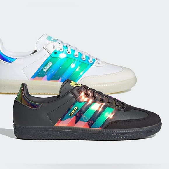 adidas Shoes - Adidas Samba Iridescent Sneakers - Black/Grey